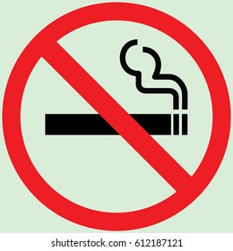 No smoking sign gray
