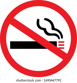 No smoking sign. Health care, fire caution symbol. Perfect for backgrounds, backdrop, sticker, label, poster, icon, sign, symbol, banner and wallpapers.