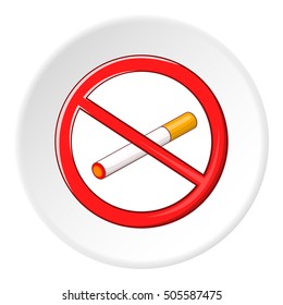 No smoking sign icon. Cartoon illustration of no smoking sign vector icon for web