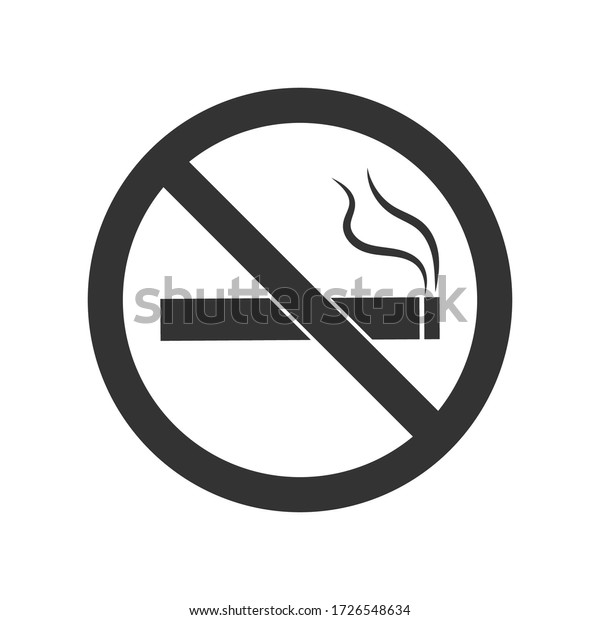 No Smoking Sign Icon Cigarette Symbol Stock Vector Royalty Free 1726548634 Shutterstock 3593