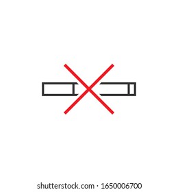 No Smoking Sign Icon Design Vector