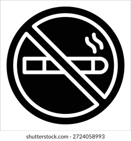Elemento de icono de signo de no fumar para diseño