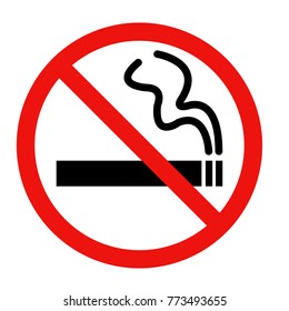 No smoking sign icon illustration on white background