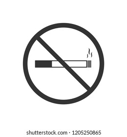 No smoking sign icon isolated on white background. Prohibition symbol modern, simple, vector, icon for website design, mobile app, ui. Vector Illustration