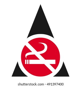 no smoking sign. icon and logo vector.