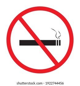 No smoking sign icon on white background vector.