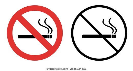 No smoking sign icon simple design