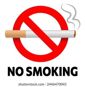 No smoking sign icon. Stop cigarette symbol. Vector illustration