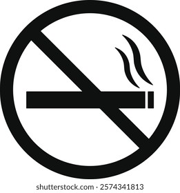 No smoking sign icon. Stop or forbidden tobacco, Warning and prohibited for health icon,