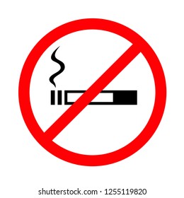 no smoking sign icon, vector no smoke sign red circle line illegal icon, flat line design, stop sign icon, no sign icon, 
