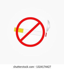 No smoking sign icon vector illustration eps