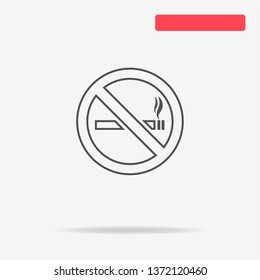 No smoking sign icon. Vector concept illustration for design.