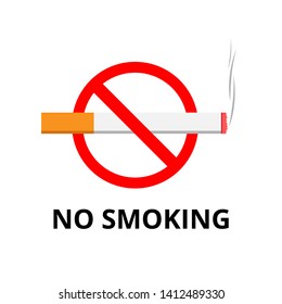 No Smoking sign icon vector template.