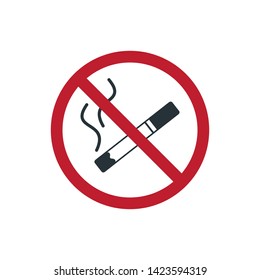 no smoking sign icon vector logo template