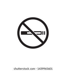 No smoking sign icon vector. Flat design style on white background.