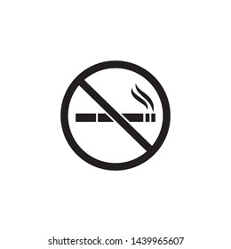 No smoking sign icon vector. Flat design style on white background.