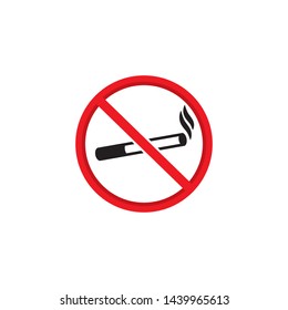 No smoking sign icon vector. Flat design style on white background.