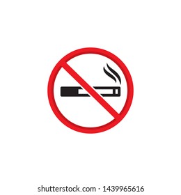 No smoking sign icon vector. Flat design style on white background.