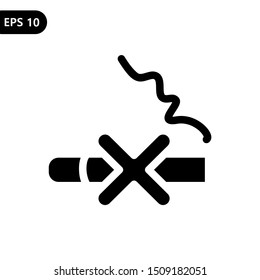 No Smoking sign icon vector illustration logo template. Suitable for many purposes. Eps 10