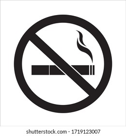 No smoking sign icon, Vector illustration.
