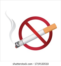 No smoking sign icon, Vector illustration.