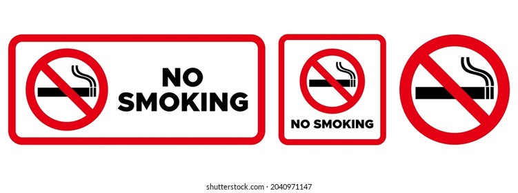 icono de no fumar, vector de signo de no fumar, símbolo de no fumar