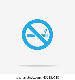 No smoking sign icon. Vector concept illustration for design.