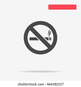 No smoking sign icon. Vector concept illustration for design.