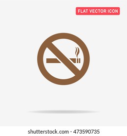 No smoking sign icon. Vector concept illustration for design.