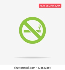 No smoking sign icon. Vector concept illustration for design.