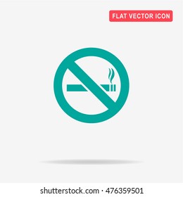 No smoking sign icon. Vector concept illustration for design.