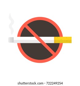 No smoking sign icon. Vector illustration.