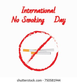 No smoking sign icon vector illustration,Creative no smoking day concept 