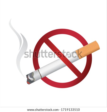 No smoking sign icon, Vector illustration.
