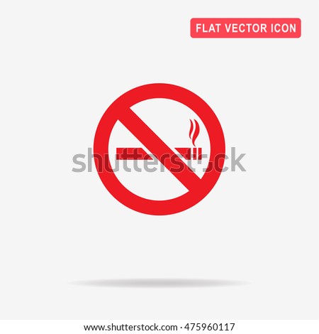 No smoking sign icon. Vector concept illustration for design.