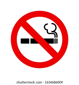 No Smoking sign icon for web graphic design. Vector illustration