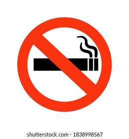 No se puede fumar en el fondo blanco.