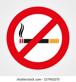 No smoking sign, isolated on white background