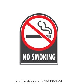 No smoking sign isolated on white background, icon.