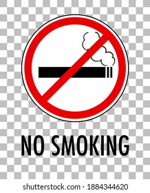 No smoking sign isolated on transparent background illustration