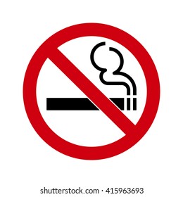 No smoking Sign isolated on white background. No smoke symbol for your web site design, app, UI. Vector illustration, EPS10.