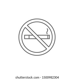 No smoking, sign, mall icon. Element of trade mall icon. Thin line icon for website design and development, app development. Premium icon