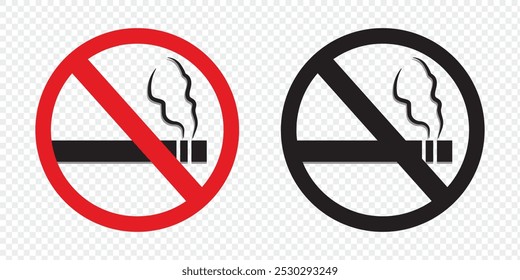 No smoking sign. Non-smoking area. Smoking is injurious for health.