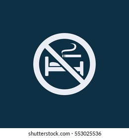 No smoking sign on blue background