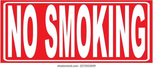 No Smoking Sign On Red Background