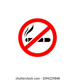 No smoking sign on white background
