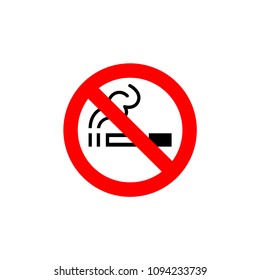 No smoking sign on white background