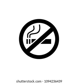 No smoking sign on white background