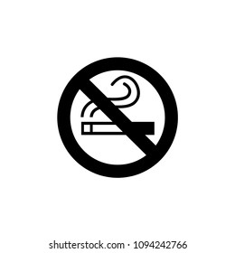 No smoking sign on white background