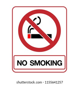 No smoking sign on white background vector illustration.